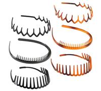 MOTHNUR 6 Piezas venda maquilhagem nezeni cosmetics Horquillas invisibles tripe scrunchies Poseedor coleteros diadema en zigzag Unisexo aros de pelo de moda aros de pelo unisex el plastico