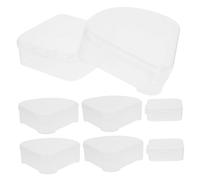 MOTHNUR 8 piezas Caja de Almacenamiento para Esponjas de Maquillaje Pequeña y Transparente Estuches Plásticos Triangulares y Organizador Compacto para Polvos y Puff Cosméticos Portátil