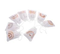 MOTHNUR 8piezas Bolsa de Arpillera Arcoíris Colorida Cordón para Empaquetar Bolsas de Obsequio para Fiestas y Despedidas de Soltera