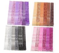 MOTHNUR 96piezas Horquilla Brillantina Polvo Pinzas Pelo Brillantina Polvo Pinzas Cabello Doradas Rosas Moradas y Negras Para Fiestas y Celebraciones