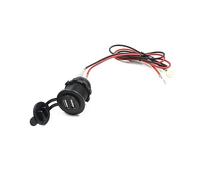 MOTHNUR Adaptador Divisor de Mechero para Coche y Moto con Doble USB Cable Protector de Carga para Teléfono GPS y Tabletas Negro Portátil