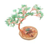 MOTHNUR Árbol de Dinero de Cristal Aventurina Verde Natural Piedra Preciosa Decorativa para Feng Shui Oficina Hogar Meditación Colección Elegante