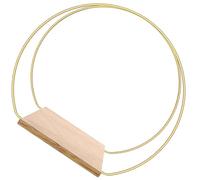 MOTHNUR Aro Floral Metálico Dorado Base de Madera para Manualidades y Decoración de Bodas Centro de Mesa DIY Resistente y Elegante para Arreglos Decorativa de Escritorio