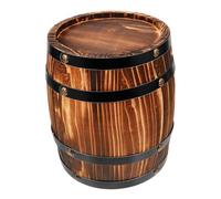 MOTHNUR Barra De Decoración De Barril De Madera Maciza Estilo Vintage Adorno De Barril De Vino para Bar y Hogar Artística De Barrica De Roble Carbonizado