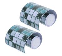 MOTHNUR Bordes Adhesivos para Tablones de Anuncios a Cuadros 2 Rollos de Calcomanías Autoadhesivas de PVC Resistentes a Manchas y Humedad Decoración Práctica para Aulas y Oficinas