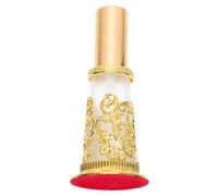 MOTHNUR Botella de Perfume Vintage de 30 Ml Base de Loto Frasco de Vidrio de Aleación Dorada para Aceites Esenciales Adecuado para Decoración y Uso Personal en Hogar y Viaje