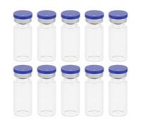 MOTHNUR Botellas de Vidrio Transparentes para Laboratorio 10 Ml Frascos Ampolla para Muestras y Experimentos Pack de 100 Unidades Vial Reutilizable y Rellenable para Líquidos