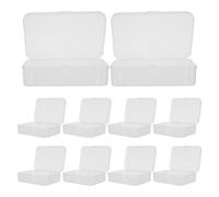 MOTHNUR Caja de Almacenamiento de Plástico Transparente Grueso 125X85X35 MM Set de 8 Mini Contenedores Organizadores con Tapa para Manualidades Joyas y Piezas Pequeñas
