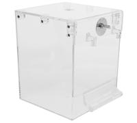 MOTHNUR Caja de Baño para Loros Transparente de PVC Colgante para Jaula, Bañera para Pájaros Que Aumenta la Actividad, Accesorio Ecológico para Canarios y Conures