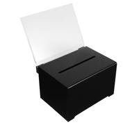 MOTHNUR Caja de Donaciones Acrílica con Cerradura Buzón Multiusos para Quejas y Votos Transparente con para Tickets para Recaudación Fondos y Organizaciones Benéficas