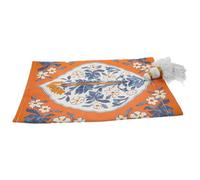 MOTHNUR Caja de Pañuelos de Tela Elegante con Diseño Vintage Funda para Caja de Papel Multiusos para Hogar Oficina y Dormitorio Cubierta Decorativa para Servilletas Color Azul Naranja