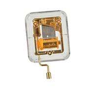 MOTHNUR Caja Musical Mecánica Mini Transparente, Cuerpo Dorado, Manivela Manual, Decoración Artística para Niños, Recuerdos De Fiesta y Ambiente Hogareño, Arte Funcional Decorativo