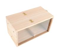 MOTHNUR Caja Nido de Madera para Periquitos con Panel Acrílico Transparente Nido para Agapornis y Aves Pequeñas Resistente y Fácil de Instalar para Interiores y Exteriores