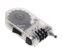 MOTHNUR Candado de Cable de Acero para Snowboard con Combinación de 3 Dígitos, Cable Retráctil de 96 Cm, Antirrobo para Casco, Equipaje y Bicicleta, Transparente Mate, Portátil y Seguro