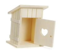 MOTHNUR Casa Nido para Pájaros De Madera Sin Pintar Diseño Artesanal Orificio De Entrada Adecuado para Atraer Aves Exteriores