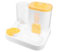 MOTHNUR Cat Feeder Automatic Dispenser Comedero para Cachorros Platos De Alimentación para Mascotas Cuencos para Perros Pequeños Tazón De Gatito Tazones para Cachorros para Arena PP Yellow