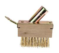 MOTHNUR Cepillo de Alambre de Acero con Mango y Raspador para Eliminar Malas Hierbas y Musgo Juntas y Grietas de Jardín Herramienta Resistente para Limpieza de Pavimentos y Espacios