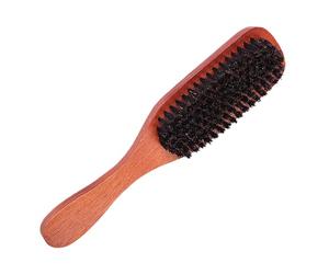MOTHNUR Cepillo De Cerdas De Madera Para Cabello 1 Unidad Tamaño Medio Desenredante Para Uso Doméstico y Salón Masajeador Antipolvo Negro y Rojo Oscuro