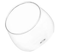 MOTHNUR Cuenco de Vidrio Transparente Corte Inclinado para Terrario de Plantas Macetero Compacto de 15 CM para Micro Paisaje y Suculentas Jarrón Ecológico Decorativo para Escritorio y