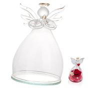 MOTHNUR Cúpula de Vidrio Transparente para Flores Preservadas Cubierta Decorativa Forma de Ángel 1 Unidad sin Base ni Flores Adecuado para Decoración del Hogar y Exhibición Romántica