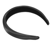 MOTHNUR Diadema Ancha de Satén Negra Esponja Antideslizante Diadema Lisa Fina para Mujer Accesorio Cabello Adecuado para Uso Diario Fiestas y Deportes