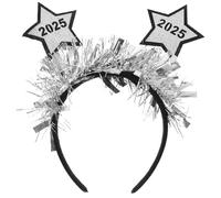 MOTHNUR Diadema con Estrellas Plateadas Banda para Cabello Brillante para Fiesta de Año Diseño Ligero y Resistente para Hombres y Mujeres Celebraciones