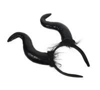 MOTHNUR Diadema Cuernos de para Cosplay y Decoración Halloween Accesorio de Fiesta con Cuernos de Negros Prop para Disfraz Unisex