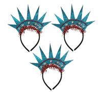 MOTHNUR Diadema Estatua Libertad 3 Piezas para Fiesta, Aro Cabello Ligero y Decorativo, Accesorios para Cabello de Alta Resistencia, Adecuado para Eventos y Celebraciones