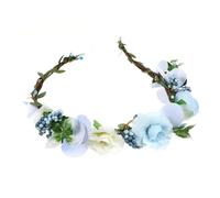 MOTHNUR Diadema Floral Ajustable para Boda y Fotografía, Halo de Cabello Flores Artificiales, Accesorio Duradero para Pelo, Tocado para Fiesta y Despedida de Soltera, Guarnición Elástica