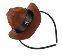 MOTHNUR Diadema Mini Sombrero de Copa Marrón de 135 CM para Fiestas Temáticas Carnaval y Eventos Accesorio Ligero y Cómodo para Mujer Tocado Vintage para Celebraciones y Cosplay