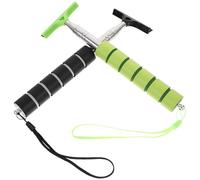 MOTHNUR Escobilla Limpiaparabrisas para Espejo Retrovisor de Coche Retráctil 2 Piezas 1 Negro 1 Verde Herramienta Limpiadora Portátil para Ventana Lateral Uso Lluvia y Suciedad