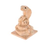 MOTHNUR Estatua de Serpiente de Madera Maciza Tallada Figura Decorativa de Mesa para Feng Shui y Oficina Modelo Simulado para Regalo y Decoración Navideña