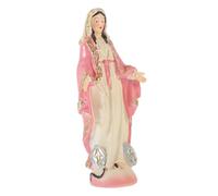 MOTHNUR Figura Virgen María Resina Decorativa Ligera y Duradera Estatua Artesanal para Escritorio y Hogar Adorno Religioso Resina Rosa Pequeña Escultura para Oficina y Iglesia