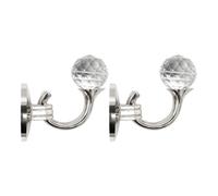 MOTHNUR Ganchos para Cortinas de Aleación de Aluminio y Acrílico 2 Piezas en Color Plata Arena Accesorios Decorativos Hogar Resistentes y Antioxidantes Ideales para Salón y Dormitorio