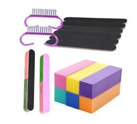 MOTHNUR Herramientas de Manicura con Mini Cepillo Limas y Bloques Pulidores para Uñas Naturales y Acrílicas Lijado y Brillo Profesional para Pedicura y Esmalte