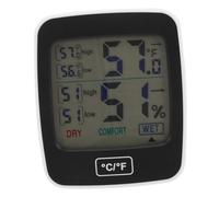 MOTHNUR Higrómetro Termómetro Digital Interior Pantalla Grande Sensor Humedad Temperatura Medidor para Hogar Oficina Incubadora Habitaciones Multifunción Calendario Reloj