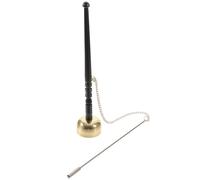 MOTHNUR Instrumento de Percusión Budista Yin Qing de Cobre, Tamaño Pequeño Mango de Madera, Suministro para Ceremonias Budistas, Campana Manual Decorativa para Rituales Espirituales