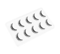 MOTHNUR Juego de 5 Pares Pestañas Postizas Cortas Naturales y Cruzadas, Fibras Gruesas, Maquillaje para Mujeres y Niñas, Pestañas Rizadas para Uso Diario y Escenario