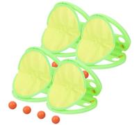 MOTHNUR Juego De Balones para Atrapar y Lanzar 8 Bolas 4 Raquetas Colores Verdes Pelota Interactiva Material Duradero para Niños Juego Familiar Interior y Exterior Coordinación Ojo-Mano