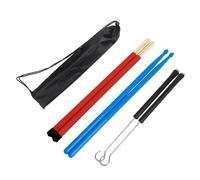 MOTHNUR Juego de Cepillos de Alambre para Batería con Baquetas de Nailon y Madera, Accesorios de Percusión Profesionales, Tamaño Portátil y Bolsa de Almacenamiento para Músicos y Batería