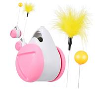 MOTHNUR Juguete Interactivo para Gatos con Diseño Desmontable Vehículo de Equilibrio Seguro y Fácil de Usar para Interiores Mejora Coordinación y Diversión Entre Gatos y Dueños Rosa y