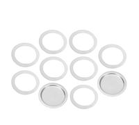 MOTHNUR Junta Redonda de Silicona para Cafetera Espresso 6 Tazas 300 Ml Kit 10 Piezas 8 Juntas y 2 Filtros Repuesto Sellos Antifugas para Máquina de Café Doméstica