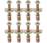 MOTHNUR Kit de 8 Piezas de Repuesto para Cama y Cuna, Pernos M8 de Hierro Resistentes Tuercas y Arandelas Medias para Marco de Cama, Accesorios Duraderos para Reparación y Ensamblaje