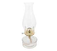 MOTHNUR Lámpara de Aceite Vintage con Pantalla de Cristal Transparente Mecha Ajustable Base Redonda Estilo Antiguo Lámpara Decorativa Rústica para Interiores y Luz Ambiental Hogar