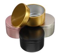MOTHNUR Latas para Velas Redondas 24 Piezas 50 Ml Contenedores de Aluminio para Hacer Velas DIY Set 4 Colores Dorado Mate Dorado Rosa Mate Negro Tarros Sellados y Decoración Hogar