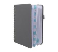 MOTHNUR Libreta de Direcciones A6 Pequeña con Índice Alfabético, 128 Páginas, Color Gris, Organizador Portátil para Teléfonos, Correos y Notas, Cuaderno Práctico para Oficina y Uso Diario