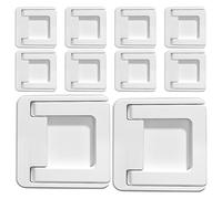 MOTHNUR Limitador de Ventana Corrediza de Seguridad 10 Piezas, Tope Autoadhesivo para Puertas y Ventanas Correderas de Armario, Cerradura Infantil Resistente para Protección Hogar