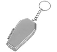 MOTHNUR Llavero Cenicero Portátil Metálico en Forma de Ataúd, Mini Tamaño Compacto, Diseño Resistente para Almacenamiento de Cenizas, Accesorio para Mochila Adecuado para Uso al Aire