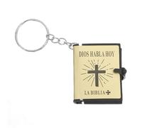MOTHNUR Llavero Mini Biblia Dorado 12 Piezas, Libro Sagrado en Miniatura, Llavero Religioso de Jesús para Regalos de Iglesia, Comunión y Eventos Cristianos, Accesorio Estilo Aleatorio