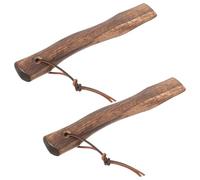 MOTHNUR Mango de de Madera Tradicional 26 CM Correa Antideslizante 2 Piezas Repuesto para Herramientas de Jardinería Camping y Corte de Leña Mango Ergonómico Resistente y Duradero